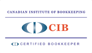 Canadian Institute of Bookkeeping (CIB) Certified Bookkeeper logo for Peace of Mind Business Solutions
